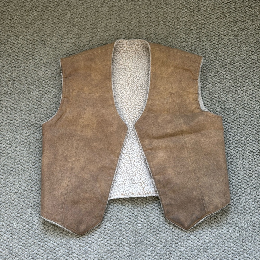 Fuzzy Brown Vest